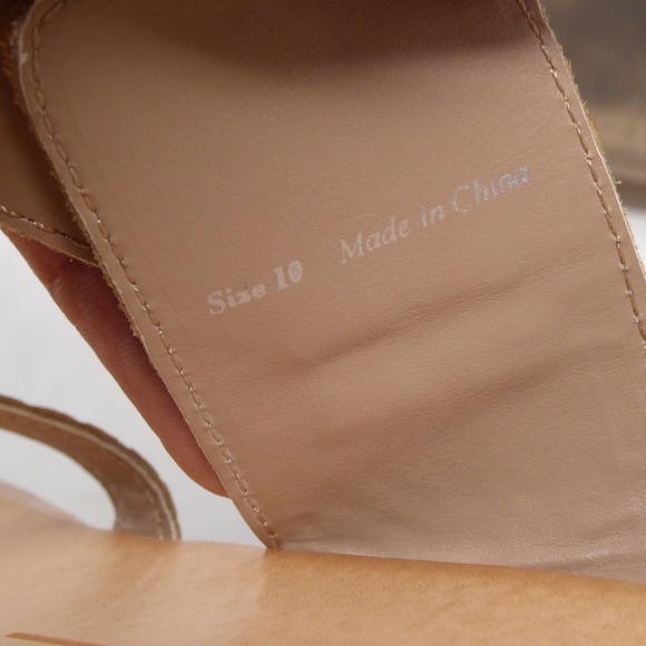 Dolce Vita Womens Perris Sandals Tan Snakeskin Embossed Buckle Toe Loop Size 10 - Picture 9 of 10